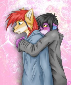 Rating: Safe Score: 0 Tags: 2010 5:6 anthro black_clothing black_hair blue_clothing blue_eyes blush braided_hair canid canine canis claws clothing duo e621 hair hoodie hug love male mammal meraze meraze_(character) mustelid orange_body otter pink_background purple_body red_hair red_wolf simple_background standing topwear wolf wolf_nanaki yellow_eyes User: bunchy7s Rating: Safe Score: 0 Tags: 2010 5:6 anthro black_clothing black_hair blue_clothing blue_eyes blush braided_hair canid canine canis claws clothing duo e621 hair hoodie hug love male mammal meraze meraze_(character) mustelid orange_body otter pink_background purple_body red_hair red_wolf simple_background standing topwear wolf wolf_nanaki yellow_eyes User: bunchy7s