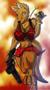 Rating: Questionable Score: 0 Tags: 9:16 big_breasts blue_eyes bottomwear bra bracelet breasts brown_body brown_fur clothing dukebarbatos e621 explosives female fur grenade gun handgun jewelry kangaroo macropod mammal marsupial ranged_weapon revolver skirt solo tail underwear weapon User: bunchy7s