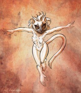 Rating: Questionable Score: 0 Tags: amber_eyes angry black_sclera chest_tuft e621 feet female fur jumping karol_pawlinski lemur looking_at_viewer mammal nude prehensile_feet primate sifaka silky_sifaka sketch solo strepsirrhine tail toes tuft white_body white_fur User: bunchy7s