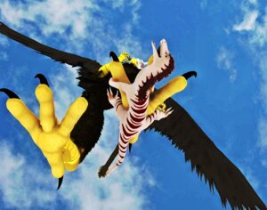 Rating: Questionable Score: 0 Tags: 2011 3d_(artwork) 4_fingers 4_toes accipitrid accipitriform ambiguous_gender anisodactyl annie_the_eagle avian avian_feet bald_eagle bird black_claws brown_body brown_feathers claws cloud day digital_media_(artwork) dinosaur dromaeosaurid duo e621 eagle eaglefeet feathered_wings feathers feet feral finger_claws fingers hi_res low-angle_view micro midair multicolored_body multicolored_feathers outside perspective prehistoric_species reptile saurischian scalie scared scuted_arms scutes sea_eagle size_difference sky skyscape stomping tail talons theropod toe_claws toes two_tone_body two_tone_feathers velociraptor white_body white_feathers wings worm's-eye_view User: bunchy7s