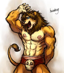 Rating: Questionable Score: 0 Tags: anthro biped blue_eyes bone clothing e621 fangs felid humbuged lion looking_at_viewer male mammal muscular muscular_anthro muscular_male open_mouth pantherine skull solo standing tail teeth underwear User: bunchy7s