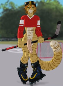 Rating: Explicit Score: 0 Tags: animal_genitalia anthro balls big_penis bottomless clothed clothing digital_media_(artwork) e621 felid fluffy fluffy_tail footwear genitals gideon green_eyes half-erect hi_res hockey_stick humanoid_genitalia humanoid_penis inline_skates male mammal penis roller_skates sheath skating solo street_hockey tail vein User: bunchy7s