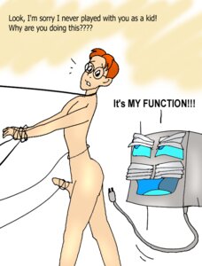 Rating: Explicit Score: 0 Tags: 2boys air_conditioner angry animate_inanimate before_rape blue_eyes blue_sclera blue_tongue brave_little_toaster dialogue glasses grey_body male male_only nude nudity parody penis plug plug_gag redhead revenge rob_mcgroarty rule34 simple_background text tied tied_hands tied_penis wire User: bunchy7s