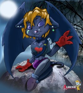 Rating: Safe Score: 0 Tags: albinoart bat black_body black_fur blonde_hair clothing collar e621 eyes_closed female fur gloves hair handwear mammal membrane_(anatomy) membranous_wings moon piercing solo wings User: bunchy7s