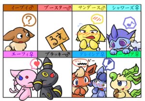 Rating: Safe Score: 0 Tags: blue_eyes blush brown_body brown_fur canid canine chibi e621 eevee eeveelution espeon exclamation_point female feral flareon fur generation_1_pokemon generation_2_pokemon generation_4_pokemon glaceon group heart_symbol jolteon leaf leaf_tail leafeon male mammal musical_note musical_symbol nettsuu nintendo one_eye_closed pokemon pokemon_(species) question_mark sign symbol tail text translated umbreon vaporeon wink User: bunchy7s