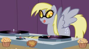 Rating: Safe Score: 0 Tags: cutie_mark derpy_hooves_(mlp) detailed_background disc disc_jockey dj_booth e621 equid equine eyewear feathered_wings feathers female feral food friendship_is_magic grey_body grey_feathers hasbro mammal muffin my_little_pony mythological_creature mythological_equine mythology pegasus record_player solo sunglasses tail toony unknown_artist wings User: bunchy7s
