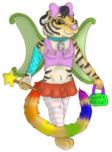Rating: Safe Score: 0 Tags: accessory anthro bell bottomwear bow_(feature) bow_accessory bow_ribbon bulge clothed clothing collar crossdressing e621 fairy felid femboy hair_accessory hair_bow hair_ribbon humor leggings legwear male mammal mercury_(artist) pantherine parody pattern_clothing pattern_legwear purse rainbow ribbons shirt simple_background skirt solo sparklefur striped_clothing striped_legwear stripes super_gay tail tank_top tiger topwear white_background User: bunchy7s
