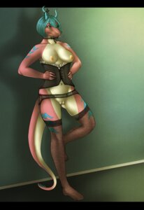 Rating: Explicit Score: 0 Tags: bant3r breasts corset ekaa female green_hair horn lizard mitsukijuran nipples pussy rule34 scalie skimpy solo standing stockings tail tongue tongue_out User: bunchy7s