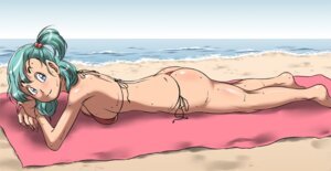 Rating: Questionable Score: 0 Tags: altair_(artist) ass beach bikini blue_eyes blush body_blush bulma_briefs dragon_ball dragon_ball_z female female_only green_hair human looking_at_viewer lying rule34 solo sweat swimsuit takimoto_dojo teenager towel User: bunchy7s