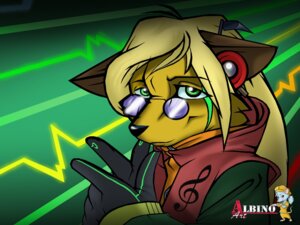 Rating: Safe Score: 0 Tags: 4:3 albinoart anthro blonde_hair canid canine e621 electronics fox green_eyes hair headphones looking_at_viewer male mammal music solo User: bunchy7s