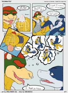 Rating: Explicit Score: 0 Tags: anthro anus balls bandai blush bowser_koopa_junior_(roommates) close-up comic couple cum cum_in_mouth cum_inside digimon dreamous_(writer) duo feet flamedramon furry furry_only gay giancarlo_rosato hi_res horn koopa male male/male male_only mario_(series) masturbation muscles nintendo nude open_mouth paws penis raised_tail roommates_(comic) rule34 scalie simple_background speech_bubble spelunker_sal straight_hair tail tongue yaoi User: bunchy7s