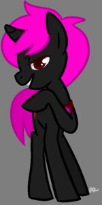 Rating: Safe Score: 0 Tags: alpha_channel ambiguous_gender black_body black_fur digital_media_(artwork) e621 equid equine fan_character feral fur hair hasbro horn jewelry looking_at_viewer looking_away mammal my_little_pony mythological_creature mythological_equine mythology necklace pink_hair red_eyes signature simple_background smile solo teeth transparent_background unicorn vector xxmentalincxx User: bunchy7s
