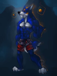 Rating: Safe Score: 0 Tags: 3:4 abs belt biceps black_nose blue_body blue_fur bottomwear canid canine claws clothed clothing e-w01f e621 flexing fluffy fluffy_tail frown fur hi_res male mammal muscular muscular_male nipples orange_eyes pecs shorts solo tail toe_claws topless white_body white_fur User: bunchy7s