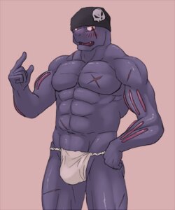 Rating: Safe Score: 0 Tags: abs anthro asian_clothing barazoku biceps big_muscles blush bone bulge clothed clothing e621 east_asian_clothing fundoshi generation_1_pokemon japanese_clothing kerchief machoke male markings muscular muscular_anthro muscular_male nintendo pecs pokemon pokemon_(species) pokemorph pose purple_body red_eyes scar skimpy skull solo topless tsukigata_rossi underwear User: bunchy7s