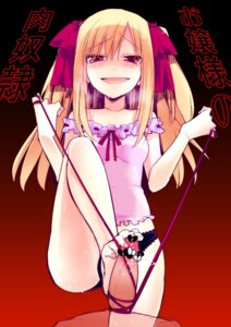 Rating: Explicit Score: 0 Tags: 1boy barefoot blonde_hair blush censored dress feet female femdom footjob grin heart highres long_hair male off_shoulder open_mouth original peach-tea penis pointless_censoring red_eyes ribbon rule34 sweat tied_hair toes twintails User: bunchy7s