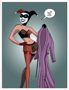 Rating: Explicit Score: 0 Tags: 1girls batman batman:_the_animated_series batman_(series) breasts bruce_wayne comic dc dc_comics dcau dialogue female female_only fool_me_once great_scott harley_quinn harley_quinn_(classic) lingerie nipples offscreen_character rule34 see-through_clothing sharpie_(artist) solo speech_bubble stockings the_new_batman_adventures visible_nipples white_facepaint User: bunchy7s