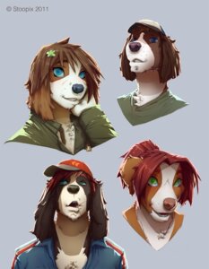 Rating: Safe Score: 0 Tags: 2011 anthro biting_on_toothpick blue_eyes brown_hair bust_portrait canid canine canis clothing copyright_symbol domestic_dog e621 female green_eyes hair hat headgear headwear looking_at_viewer mammal multiple_images portrait red_hair simple_background smile solo stoopix symbol toothpick User: bunchy7s