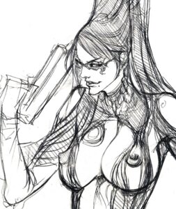 Rating: Explicit Score: 0 Tags: bayonetta bayonetta_(character) beauty_mark breasts cleavage female female_only glasses gun ikeda_masateru long_hair masateru mole monochrome nipples rule34 sega sketch solo weapon User: bunchy7s