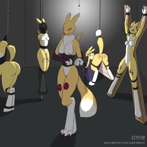 Rating: Explicit Score: 0 Tags: 1:1 3_toes anthro ball_gag bandai_namco bdsm bent_over black_sclera blindfold bondage bondage_furniture bound bound_female breasts butt butt_slap canid canine cat_o'_nine_tails chain digimon digimon_(species) digitigrade e621 feet female front_view fur gag gagged genitals group halter hands_above_head harness harness_ball_gag harness_gag mammal multiple_subs_one_dom muzzle_(object) nipples nude raevild raised_arm raised_tail rear_view reddened_butt renamon saint_andrew's_cross slap spanking spread_eagle spread_legs spreading standing submissive submissive_female tail toes vulva whip white_body white_fur yellow_body yellow_fur User: bunchy7s