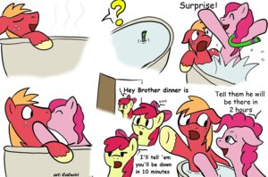 Rating: Questionable Score: 0 Tags: apple_bloom_(mlp) big_macintosh_(mlp) caluriri comic draft_horse e621 earth_pony english_text equid equine female feral friendship_is_magic fur group hasbro horse imminent_rape imminent_sex male mammal meme my_little_pony pink_body pink_fur pinkie_pie_(mlp) pony simple_background text white_background young young_feral User: bunchy7s