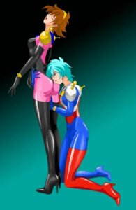 Rating: Questionable Score: 0 Tags: 2girls allenby_beardsley artist_request ass blue_hair bodysuit breasts brown_hair curvaceous female g_gundam gundam human large_breasts light-skinned_female light_skin mobile_trace_suit pilot_suit rain_mikamura rule34 short_hair yuri User: bunchy7s