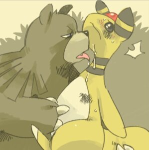 Rating: Questionable Score: 0 Tags: ampharos bear duo e621 female feral forest generation_2_pokemon kemono licking male male/female mammal nintendo outside pizademokttero plant pokemon pokemon_(species) tongue tongue_out tree ursaring yellow_body yellow_skin User: bunchy7s