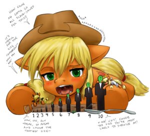 Rating: Questionable Score: 0 Tags: 2013 4chan_anon_(character) alloyrabbit anon applejack_(mlp) blonde_hair blush chart clothing cowboy_hat cutie_mark cutlery dialogue digital_media_(artwork) e621 earth_pony english_text equid equine female feral freckles friendship_is_magic fur green_eyes group hair halo hasbro hat headgear headwear horn horse kitchen_utensils lying macro mammal my_little_pony on_front open_mouth orange_body orange_fur pony push_pin shoulder_angel shoulder_devil simple_background size_chart spoon text thumb_tack tongue tools vore what white_background User: bunchy7s