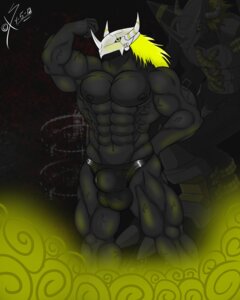 Rating: Explicit Score: 0 Tags: 2012 4:5 abs anthro armor athletic balls_outline bandai_namco biceps big_muscles biped black_body black_nipples black_skin blackwargreymon blonde_hair bulge clothed clothing detailed_bulge digimon digimon_(species) e621 flexing genital_outline hair headgear helmet hi_res looking_at_viewer male mask muscular muscular_anthro muscular_male nipples pecs penis_outline pose saixyuniz-xynz scales smoke solo speedo standing swimwear topless vein yellow_eyes User: bunchy7s