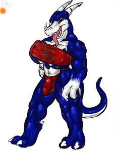 Rating: Explicit Score: 0 Tags: anthro bandai_namco big_breasts bigshow breasts bulge clothed clothing detailed_bulge digimon digimon_(species) e621 genital_outline gynomorph intersex penis_outline solo tail thong underwear veedramon User: bunchy7s