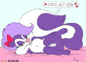Rating: Explicit Score: 0 Tags: 1990s 1996 20th_century accessory anthro anus bow_(feature) bow_accessory bow_ribbon desiree_lee e621 female fifi_la_fume fur furry genitals ha_cha_cha hair_accessory hair_bow hair_ribbon mammal mephitid purple_fur ribbons rule34 skunk solo striped_skunk tagme tail tiny_toon_adventures vulva warner_brothers User: bunchy7s