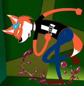 Rating: Safe Score: 0 Tags: abstract_background anthro barefoot biped black_nose blue_hair bottomwear canid canine clothed clothing denim denim_bottomwear denim_clothing e621 ear_piercing facial_piercing feet fox fully_clothed hair hi_res jeans lip_piercing male mammal nose_piercing pants piercing septum_piercing shirt simple_background solo tail topwear zyrus User: bunchy7s