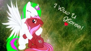 Rating: Safe Score: 0 Tags: 16:9 abstract_background crossgender cuddling cutie_mark duo e621 english_text equid equine eyes_closed fan_character feathered_wings feathers female feral glowflank glowflank_(fursona) green_background hair hasbro heart_symbol hi_res horn hug mammal multicolored_hair my_little_pony mythological_creature mythological_equine mythology pegasus quadruped rydah_hazard simple_background tail text two_tone_hair widescreen winged_unicorn wings User: bunchy7s