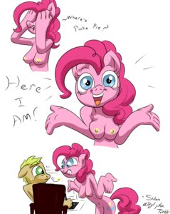 Rating: Questionable Score: 0 Tags: 2012 anthro anthrofied blonde_hair blue_eyes breasts creating_art cutie_mark digital_drawing_(artwork) digital_media_(artwork) drawing_(action) duo e621 earth_pony english_text equid equine eye_contact female friendship_is_magic green_eyes hair hasbro horse looking_at_another male male/female mammal my_little_pony navel nipples nude pink_hair pinkie_pie_(mlp) pony simple_background smile tail text white_background wick_(artist) User: bunchy7s