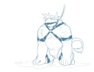 Rating: Questionable Score: 0 Tags: bdsm biceps big_muscles bit_gag bondage bound bovid bovine bulge cattle clothed clothing collar e621 gag gagged harness hat headgear headwear horn kneeling leash line_art looking_at_viewer male mammal monochrome musclegut muscular muscular_male muscular_sub pecs rikitsu rikitsu_(character) simple_background sketch skimpy slightly_chubby solo submissive submissive_male topless underwear white_background User: bunchy7s