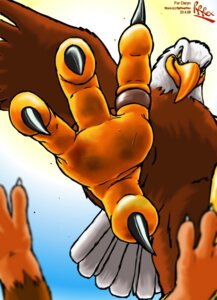 Rating: Safe Score: 0 Tags: 2008 4_toes accipitrid accipitriform ambiguous_gender anisodactyl avian avian_feet bald_eagle beak bird black_claws brown_body brown_feathers claws dated day detailed_background digit_ring digital_media_(artwork) duo e621 eagle english_text feathered_wings feathers featureless_crotch feet feral first_person_view foot_focus hi_res hindpaw jewelry low-angle_view male_(lore) mammal mouse multicolored_body multicolored_feathers murid murine narrowed_eyes naughty_face outside paws predator/prey ring riproarrex rodent scutes sea_eagle signature sky skyra_(rrrex) skyscape smile smirk solo_focus sun tail tail_feathers talons text toe_claws toe_ring toes toony white_body white_feathers wings worm's-eye_view yellow_beak yellow_sclera User: bunchy7s
