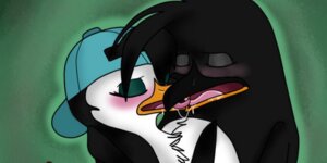 Rating: Questionable Score: 0 Tags: 2014 2:1 ambiguous_gender avian backwards_baseball_cap backwards_hat baseball_cap beak beak_kiss bird blush bodily_fluids clothing duo e621 eyes_closed french_kissing hat headgear headwear heart_symbol kissing penguin saliva tongue unknown_artist User: bunchy7s