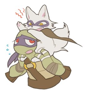 Rating: Safe Score: 0 Tags: alopex ambiguous_gender angry anthro arctic_fox bandage canid canine carrying_another chibi donatello_(tmnt) duo e621 elbow_pads fluffy fluffy_tail fox fur leg_grab male mammal mask nude on_shoulders open_mouth red_eyes reptile sbis scalie simple_background size_difference tail teenage_mutant_ninja_turtles true_fox turtle white_background white_body white_fur yellow_eyes User: bunchy7s