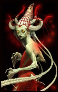 Rating: Questionable Score: 0 Tags: braided_hair dianae e621 female hair horn membrane_(anatomy) monster monster_girl_(genre) solo webbed_hands where_is_your_god_now yellow_eyes User: bunchy7s