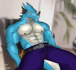 Rating: Safe Score: 0 Tags: 2013 abs anthro athletic belt biceps big_muscles biped blue_body blue_scales blue_skin blush bottomwear claws clothed clothing dragon e621 grey_body grey_skin hentist horn looking_at_viewer male muscular muscular_anthro muscular_male mythological_creature mythological_scalie mythology nipples pants pecs pose reptile ryuga_takagi scales scalie sitting smile solo tail topless vein white_body white_scales User: bunchy7s
