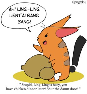 Rating: Questionable Score: 0 Tags: 1boy 2004 anthro battle_monster chicken_(food) comedy_central drawn_together food food_insertion furry ling-ling male male_only rule34 spug tagme white_background User: bunchy7s