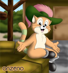 Rating: Safe Score: 0 Tags: 4_fingers anthro biped black_eyes boots clothing day domestic_cat door e621 european_mythology fairy_tales felid feline felis fingers footwear fur green_body green_fur hat headgear headwear hi_res looking_at_viewer male mammal mostly_nude mythology onzeno open_mouth open_smile orange_body orange_fur outside puss_in_boots_(fairy_tale) puss_in_boots_(folklore) raised_tail shoes sitting smile solo spread_arms stripes tail the_master_cat tongue well whiskers User: bunchy7s