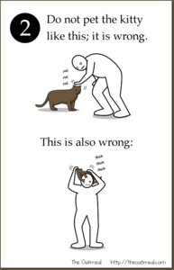 Rating: Safe Score: 0 Tags: ambiguous_gender black_and_white comic doing_it_wrong domestic_cat domestic_pet duo e621 educational english_text felid feline felis feral how-to human humor male mammal meme monochrome number petting quadruped restricted_palette simple_background tail text the_more_you_know the_oatmeal white_background User: bunchy7s
