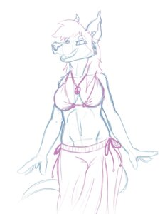 Rating: Safe Score: 0 Tags: 3:4 absurd_res acethebigbadwolf anthro bottomwear breasts canid canine canis cleavage clothed clothing domestic_dog e621 female fur hi_res jewelry looking_at_viewer mammal necklace peace_symbol sketch skirt smile solo User: bunchy7s
