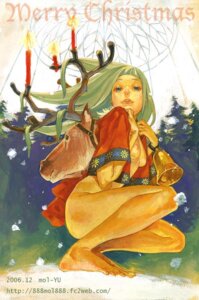 Rating: Explicit Score: 0 Tags: 1girls bell blue_eyes bottomless breasts candle christmas copyright_request deer feet female foreshortening green_hair merry_christmas no_panties no_pants reindeer rule34 sitting solo yuu_(mol) User: bunchy7s