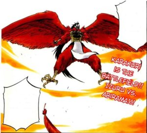 Rating: Safe Score: 0 Tags: abirama_redder anthro arrancar avian beak bird bleach_(series) e621 english_text feathers feet male red_body red_feathers resurreccion solo talons text toes unknown_artist User: bunchy7s