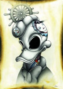 Rating: Safe Score: 0 Tags: anatid anchor anseriform anthro avian beak bird bust_portrait clothed clothing creepy disney donald_duck duck e621 empty_eyes hat headgear headwear low_res male odo portrait sailor_cap sailor_uniform solo spot_color tattoo uniform what User: bunchy7s