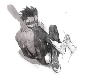 Rating: Explicit Score: 0 Tags: arms_behind_back ball_gag blindfold diarmuid_ua_duibhne fate/zero fate_(series) footjob gag lancer male monochrome multiple_boys multiple_males penis rule34 yaoi User: bunchy7s