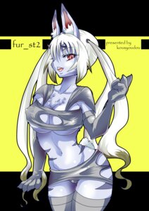 Rating: Explicit Score: 0 Tags: abstract_background anthro bakugatou big_breasts biped bottomwear breasts canid canine clothed clothing e621 english_text fangs female fox genitals horn legwear looking_at_viewer mammal open_mouth red_eyes simple_background skimpy skirt solo standing stockings teeth text vulva User: bunchy7s