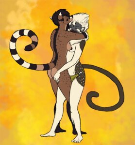 Rating: Questionable Score: 0 Tags: 2008 5_fingers 5_toes abstract_background anthro biped black_hair breasts brown_body brown_fur brown_nipples brown_skin butt callitrichid clothed clothing cotton-top_tamarin digital_media_(artwork) dipstick_ears duo e621 ear_markings eyebrows eyes_closed feet female female/female fingers fur genet grey_body grey_skin hair haplorhine hug ives magali_(monkeykitten) mammal markings monkey multicolored_body multicolored_ears multicolored_fur neck_tuft new_world_monkey nipples nude outline panties primate short_hair simple_background spots spotted_body spotted_fur striped_markings striped_tail stripes tail tail_markings tamarin toes topless tuft underwear viverrid white_body white_fur white_hair yellow_background User: bunchy7s