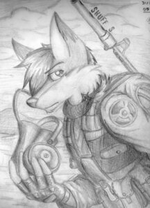 Rating: Safe Score: 0 Tags: absurd_res anthro bag canid canine canis clothed clothing cloud coyote disaster e621 fingerless_gloves gas_mask gloves graphite_(artwork) greyscale gun handwear hazard_symbol hazard_symbol_print hi_res jumpsuit male mammal mark_mcwest mask military monochrome print_clothing print_jumpsuit radiation_symbol radiation_symbol_print ranged_weapon s.t.a.l.k.e.r. skuff_skyler_van_door soldier solo suit symbol toxic traditional_media_(artwork) uniform warrior weapon User: bunchy7s